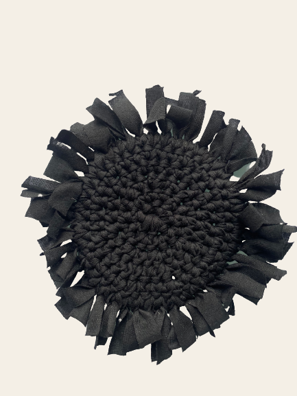 Black Crochet Coaster