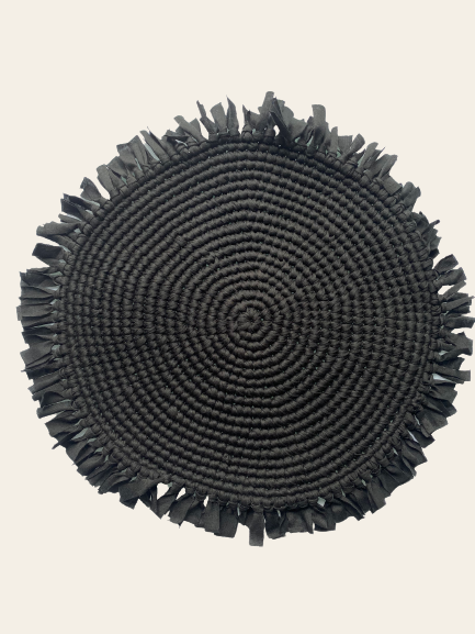 Black Crochet Placemat